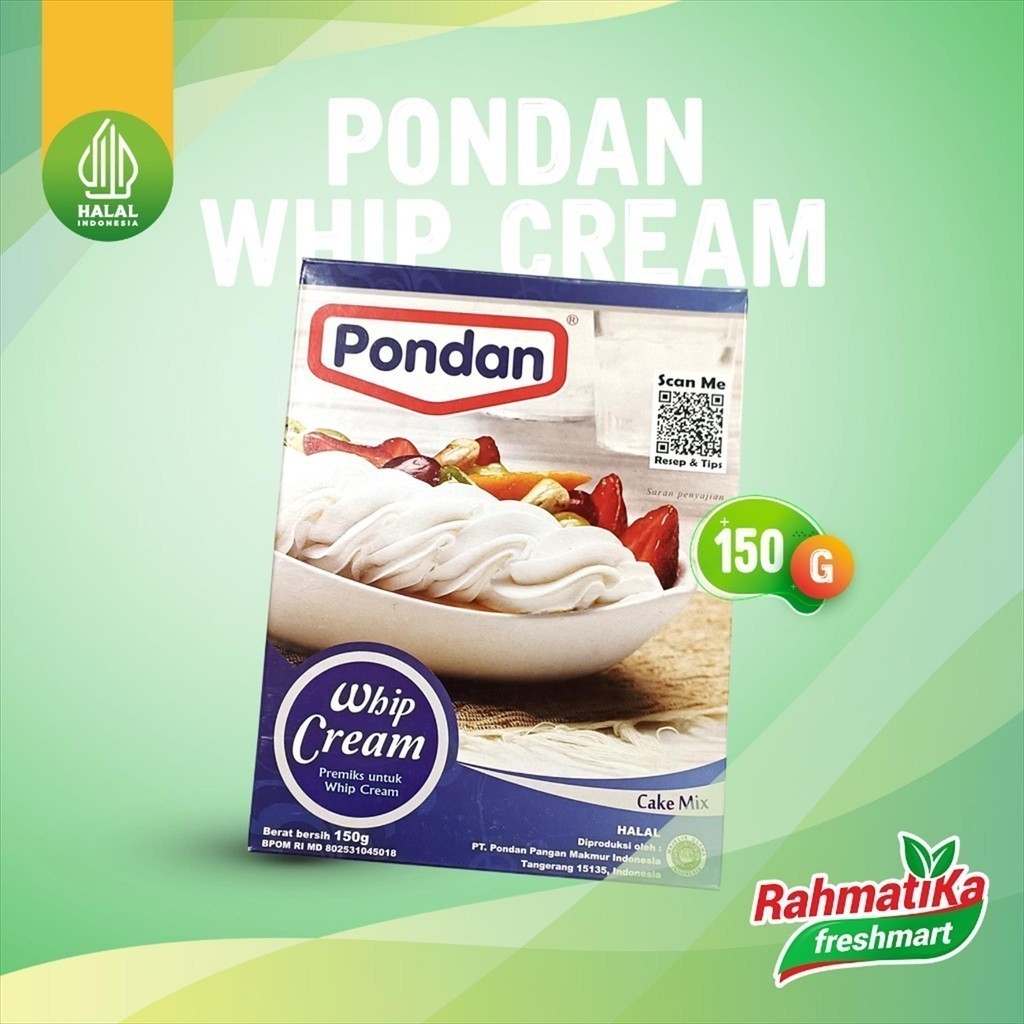 

Pondan Whip Cream 150 gram