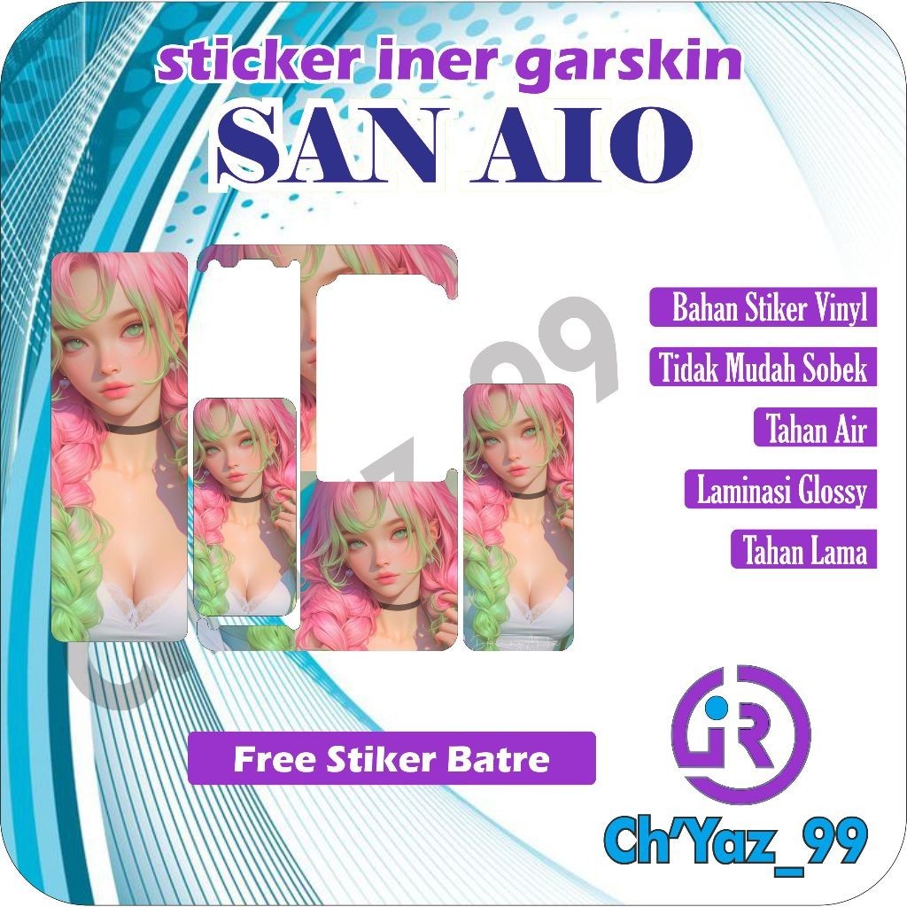 

Terlaris Glossy San A10 Iner Garskin Stiker Custom Case Laminasi Tebal COD