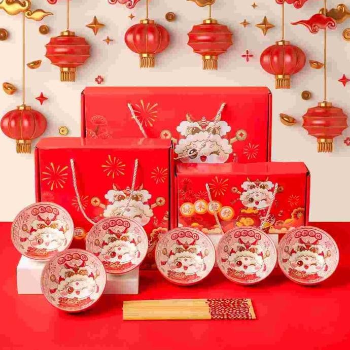 

AVELINE Hampers Imlek Chinese New Year mangkok set premium bowl set DEL