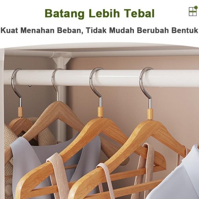 Lemari Pakaian Plastik Lemari Gantung Baju Minimalis Rak Gantung Serbaguna Susun Rak Gantungan Baju 