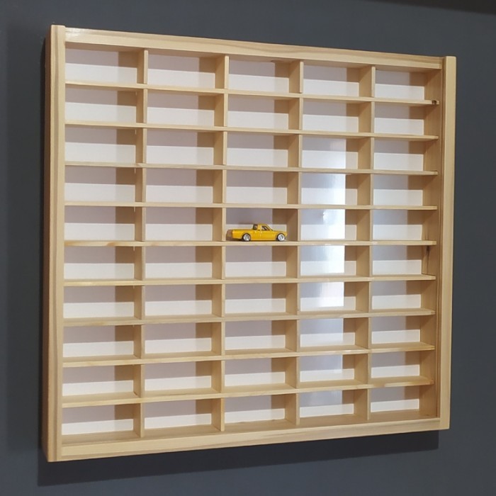 RAK HOTWHEELS ISI 50 FULL KAYU - RAK DIECAST KAYU 50 TOKO BANG DAY