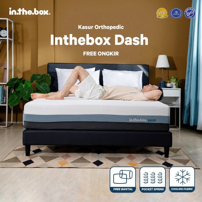 Kasur Spring Bed Orthopedic IN THE BOX Dash - FREE Bantal