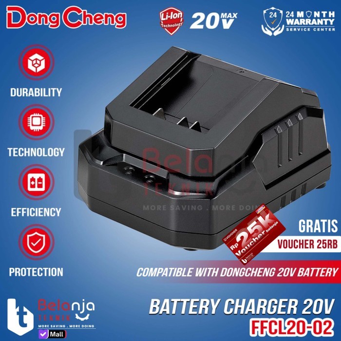 Dongcheng Charger Battery Pengisi Daya Baterai Charger 20V FFCL20-02