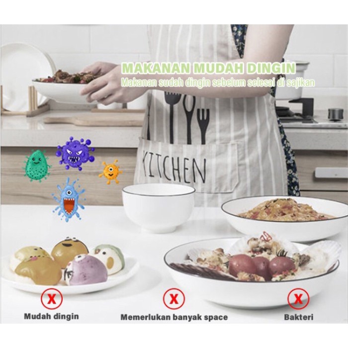 RAK PENYIMPANAN MAKANAN 5 SUSUN MULTI LAYER / TEMPAT PENUTUP MAKANAN