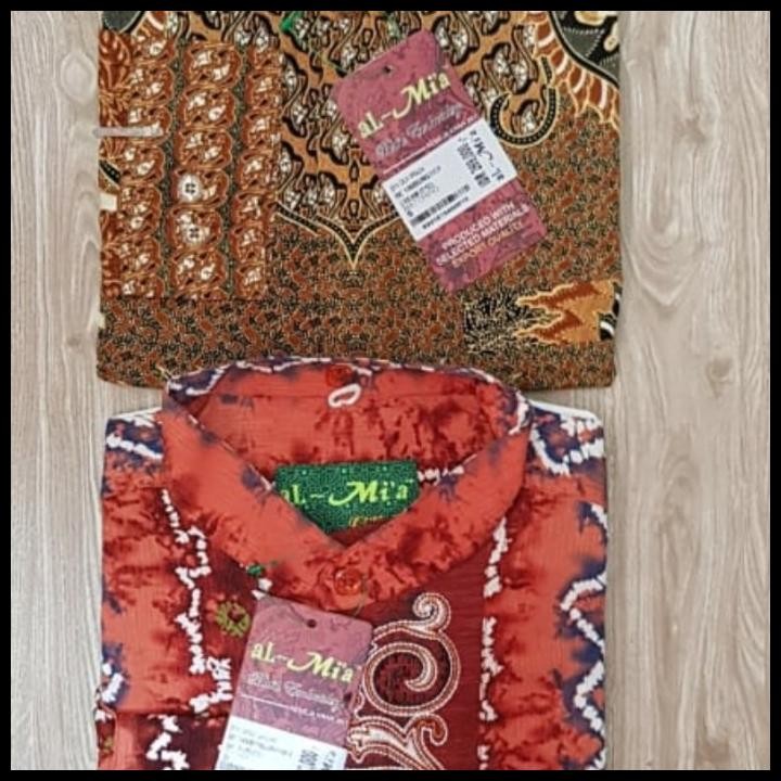 Terlaris Baju Muslim Batik Koko Pendek Panjang Almia Al Mia Al-Mia Ori Obral Good Quality