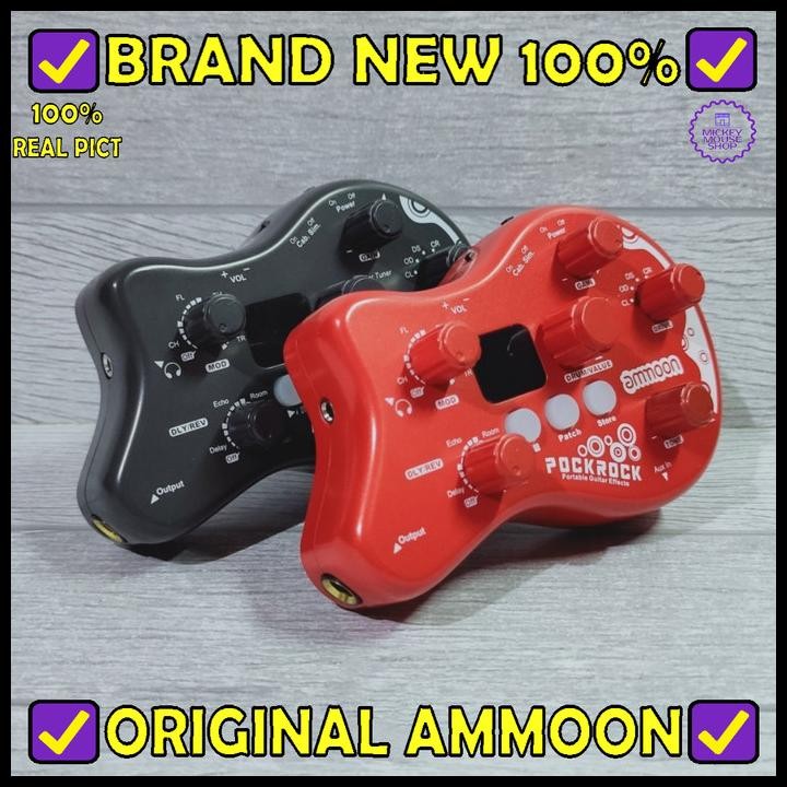 Terlaris Efek Gitar Multi Ammoon Pockrock / Pock Rock Portable Guitar Effects Good Quality