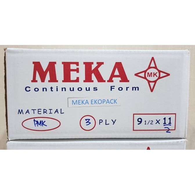 

KERTAS KOMPUTER/CONTINUOUS FORM 91/2 X11" 3PLY NCR - MEKA EKOPACK