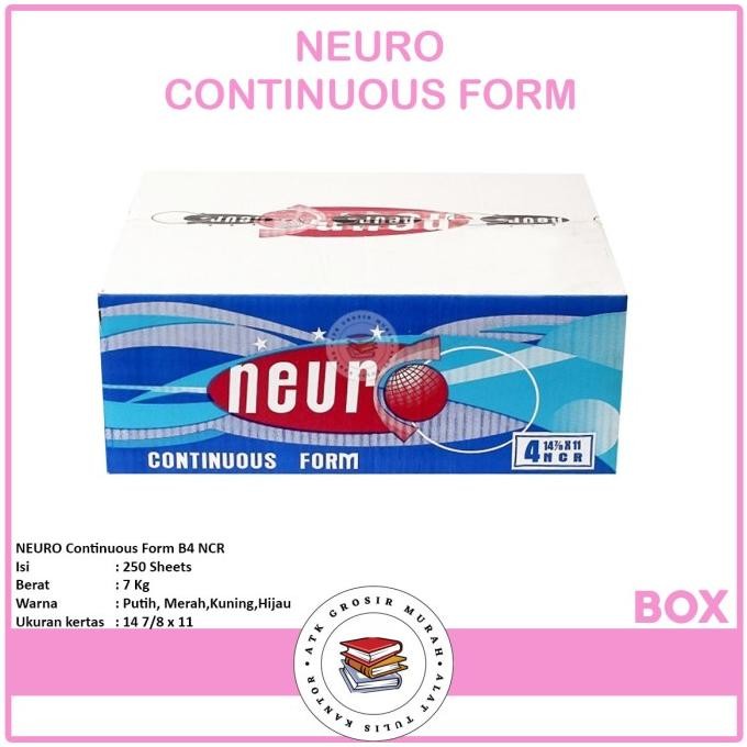 

Continous Form 14 7/8 x 11 4Ply ( B4 Neuro ) NCR / Kertas Komputer