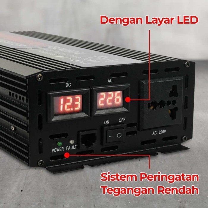 Power Inverter Pure Sine Wave 4000 Watt DC 12V ke AC 220V