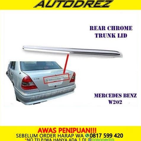 Trunklid Trunk Lid Mercedes Mercy W202 C-Class Lis Chrome Bagasi