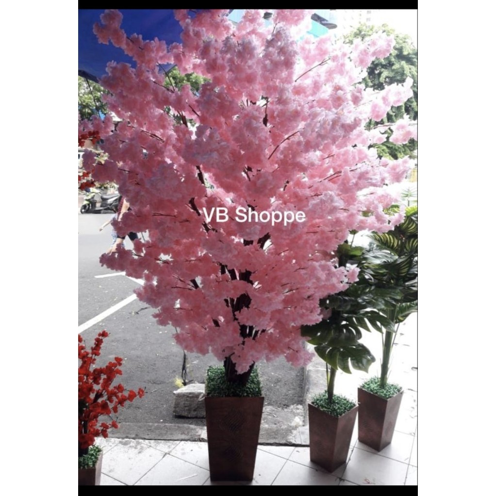 NEW Pohon imlek sakura meihua cherry blossom jepang vas rimbun 2.5 meter