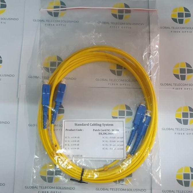 

Ready Patch Cord SC-SC SC/SC 3m Duplex Single Mode / Patch Cord Fiber Optic