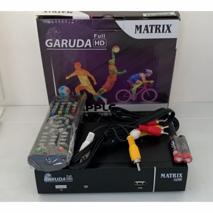 GROSIR RECEIVER TV SET TOP BOX MATRIX GARUDA DVB T2 DIGITAL APPLE GARA