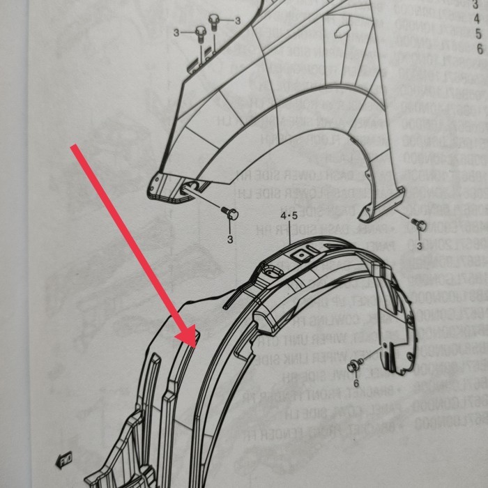 liner fender depan suzuki karimun wagon R asli sgp