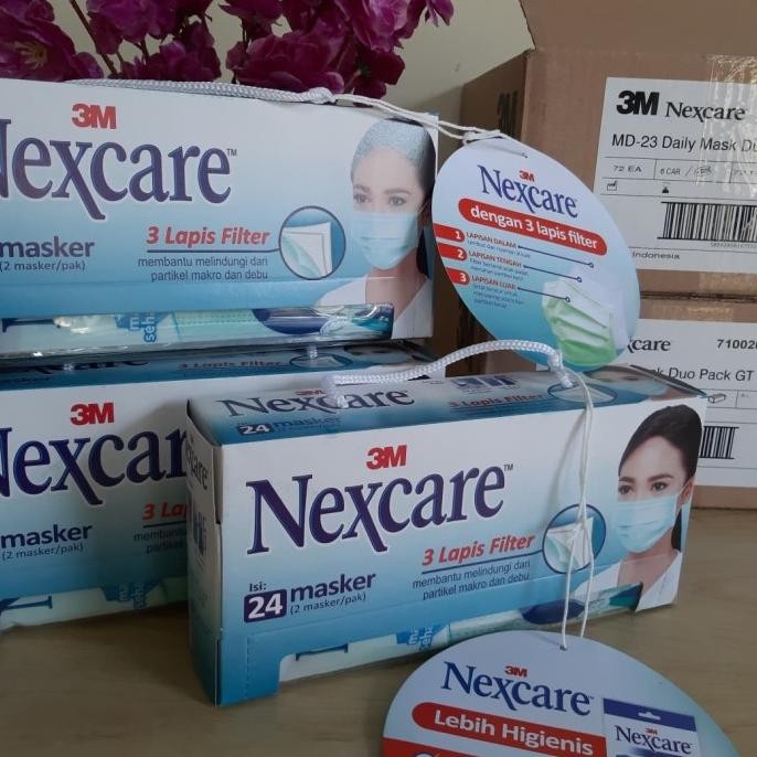 

Ready MASKER EARLOP NEXCARE 3M ANTI VIRUS, POLUSI N BAKTERI isi 24