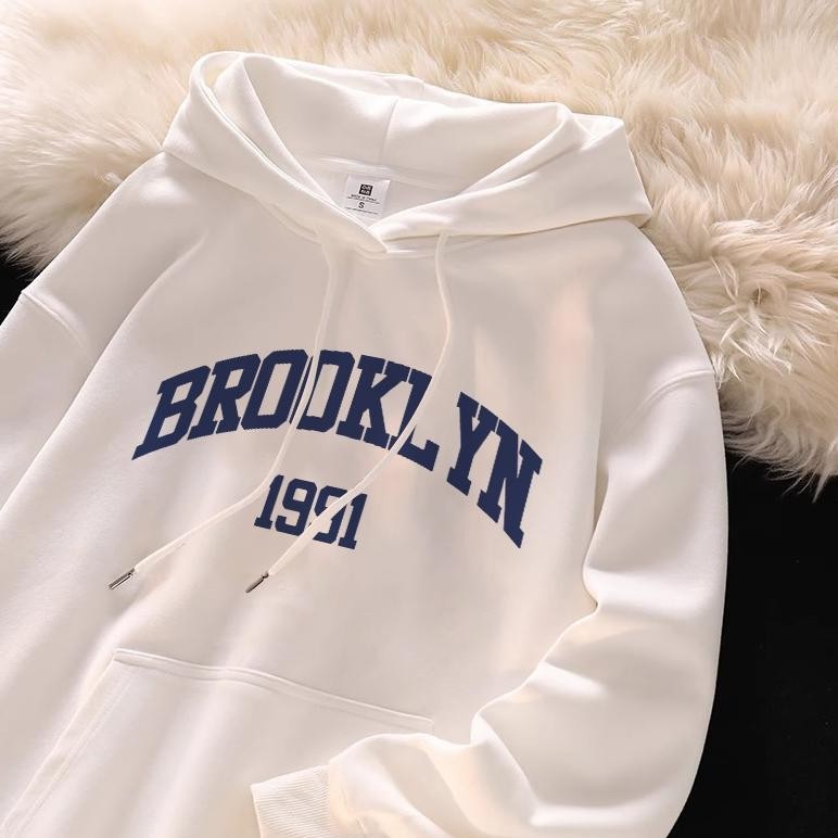 Promo Basuketo Hoodie Boxy Oversize Putih 100%Cotton Hoodie Pria Distro Original 100% Bahan Tebal Sw