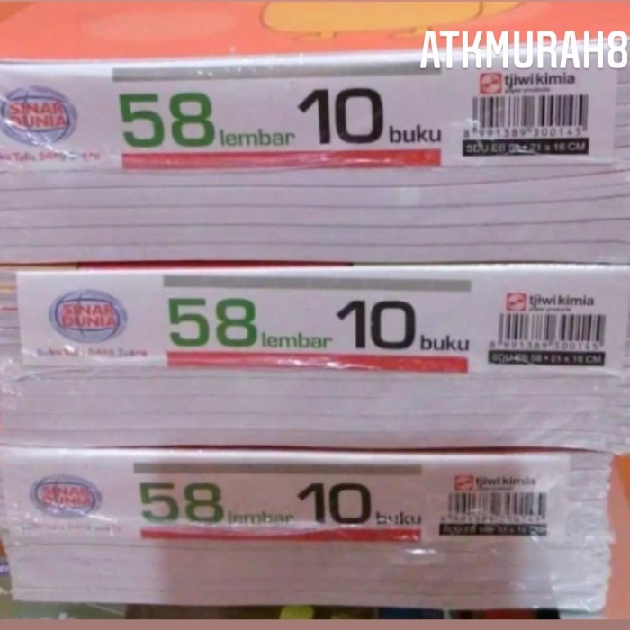 

SALE BUKU TULIS SIDU 58 LEMBAR /PAK /10 BUKU/ SINAR DUNIA 58 LEMBAR MURAH KODE 364