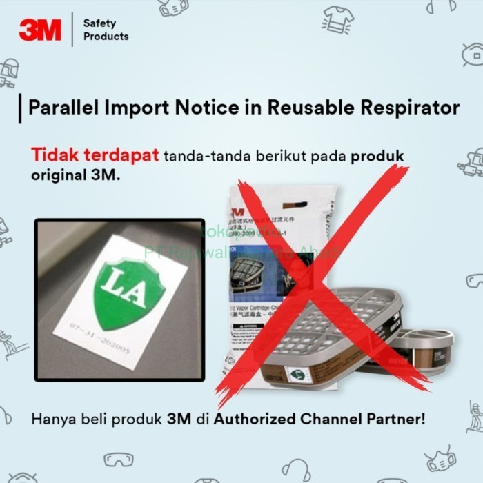3M Masker 3200-55 Spray Kit Respirator 3200 & Filter 3311K-55