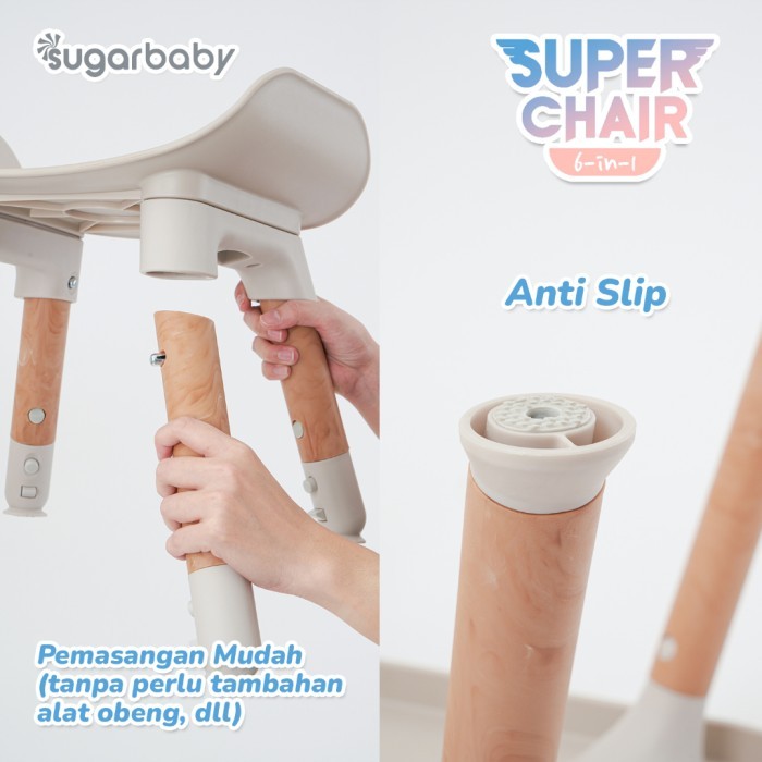 Sugar Baby Super Chair 6 in 1 / Kursi Makan Sugar Baby