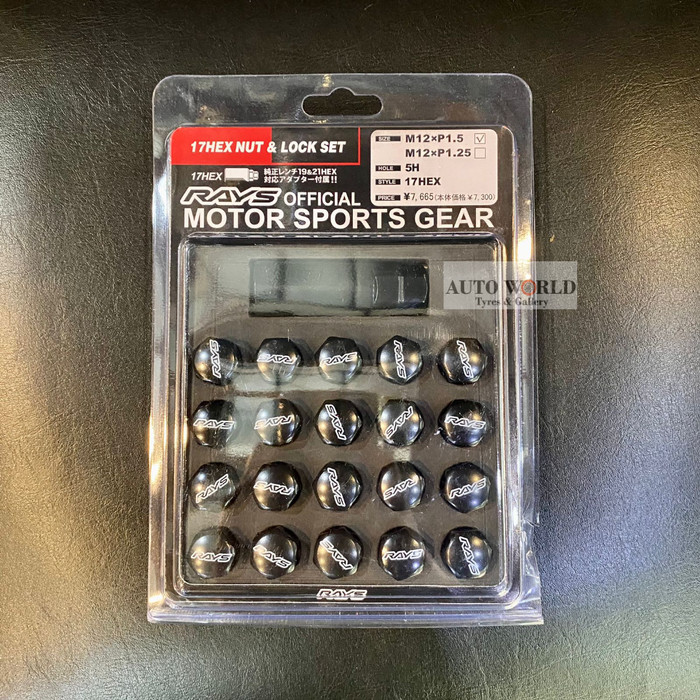 TERBARU - Mur Baut Roda Rays Black ukuran 12x1.5