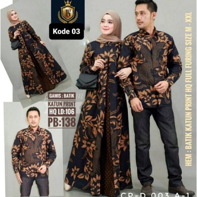 Jual, Couple Gamis Batik Premium Ori Solo Termurah Terbaru Terlaris Viral Sarimbit Batik Gamis Serag