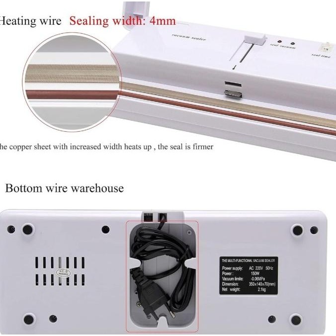 Murah Alat Press Makanan / Sealer Plastik Kedap Udara / Vacuum Sealer Origin