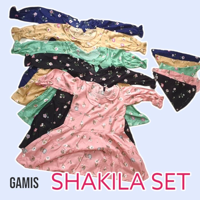 JR802 Gamis anak perempuan lengan panjang FREE Jilbab 1 - 5 Tahun PROMO SPECIAL