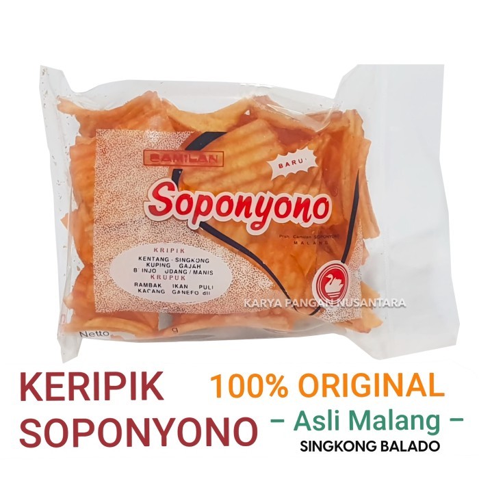 

BERKUALITAS Keripik Singkong Keju Soponyono Original / Kripik Singkong Balado