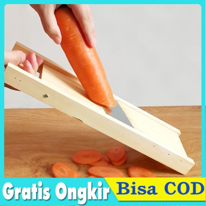 

KOMPLIT Alat Pengiris Serbaguna Kayu Pemotong Keripik Singkong Kentang Pisang