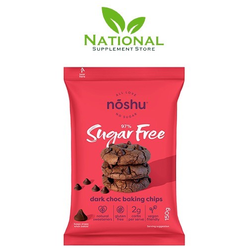 

OBRAL Noshu 97% Sugar Free Dark Choc Baking Chips 150g