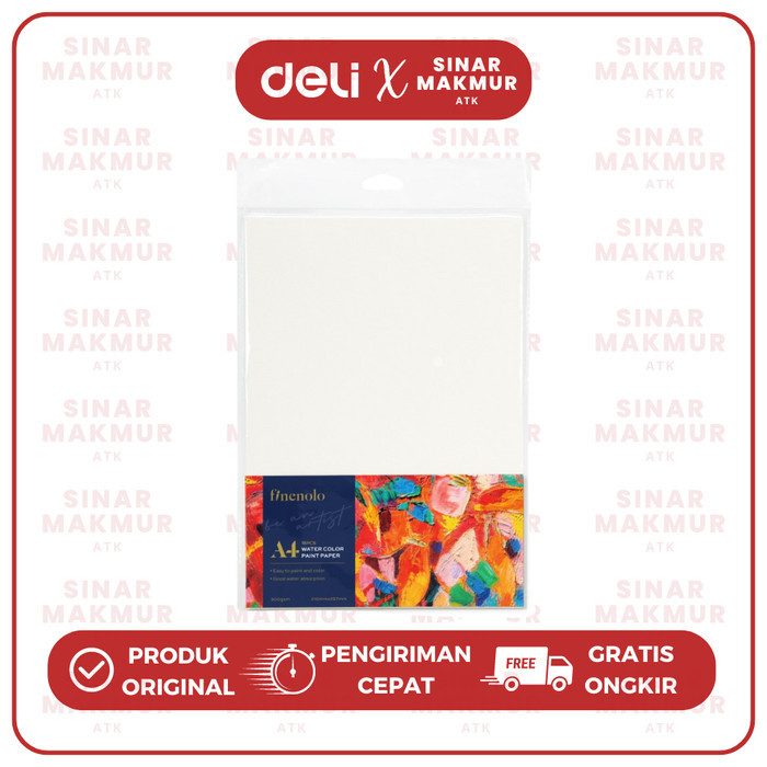 

Watercolor Paper/ Kertas Cat Air/Kertas Gambar Canvas 300 gsm A4 Deli EC270-A4 (Pak)