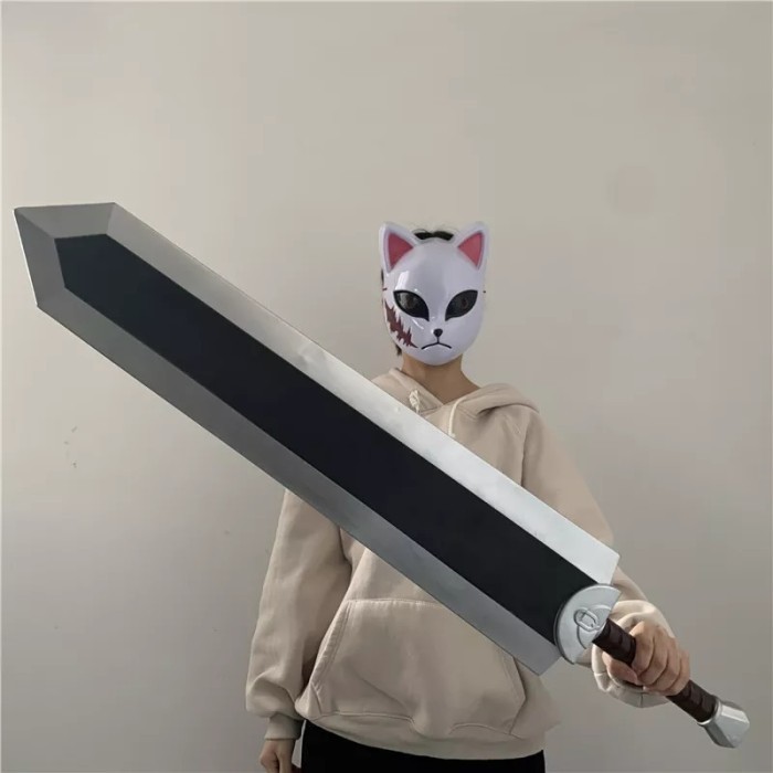 Anime Berserk Cosplay Guts Dragon Chopping Sword Prop 11 Black G