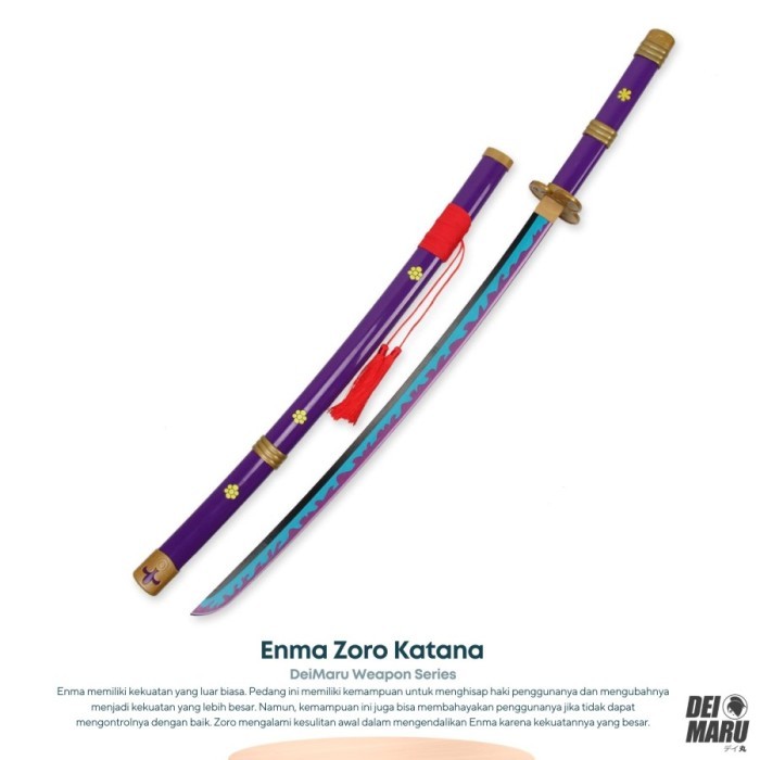 Replika Pedang Kayu Cosplay Enma Roronoa Zoro Anime One Piece Enma