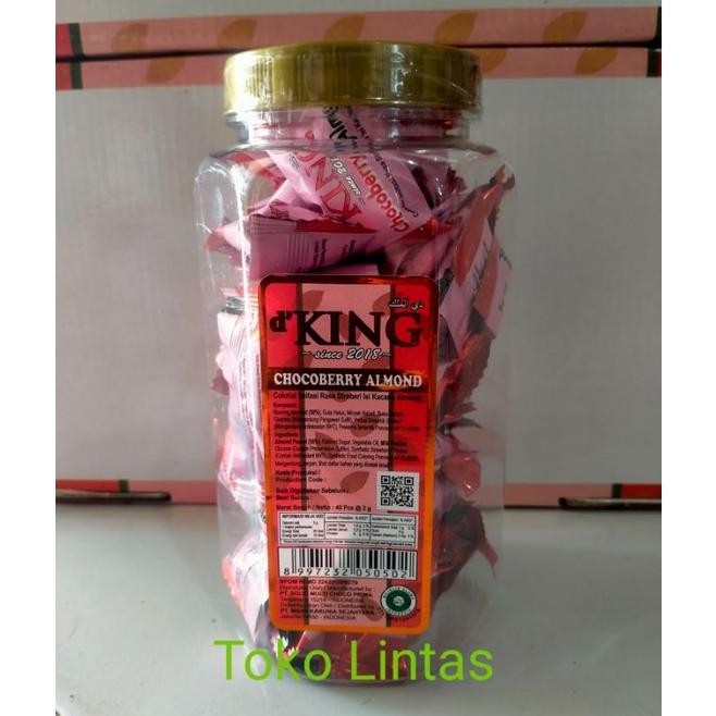 

PROMO Cokelat Kacang Almond Bonibol D'King Per Toples Bag 40 PC h-4