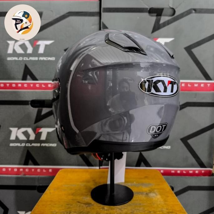 * Helm Half Face Kyt Kyoto Solid Gorilla Grey Gray Abu Gloss *