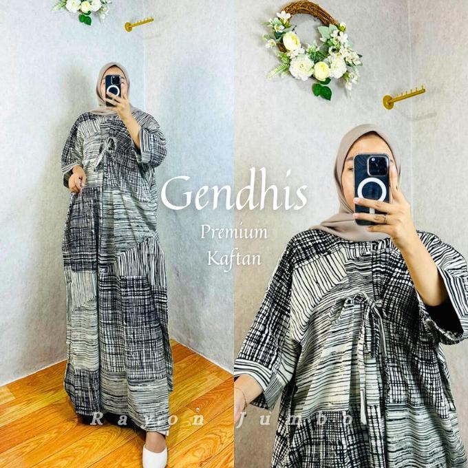 New Rania Home Kaftan Bahan Rayon Super Jumbo Xxxl Baju Muslimah Kaftan Mewah Elegan Baju Pengajian 