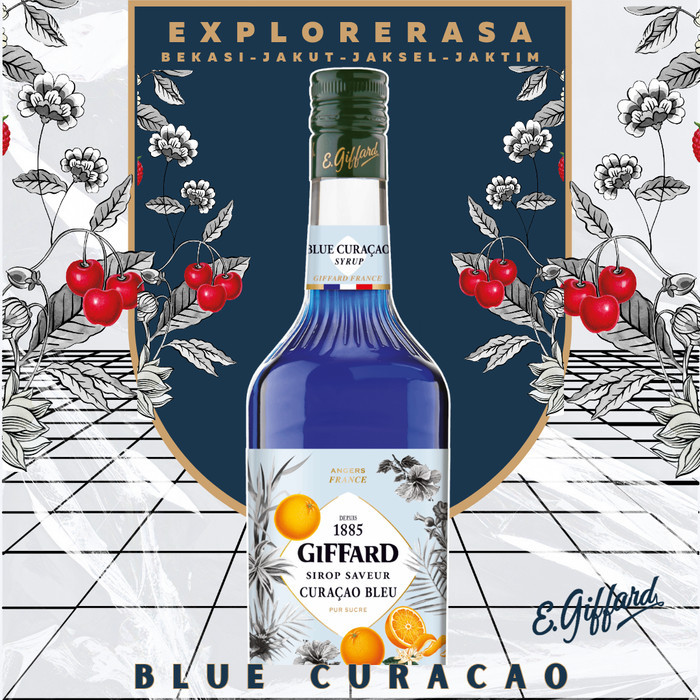 

Giffard syrup Blue curaqao 1L Sirup giffard rasa kulit jeruk 1 liter