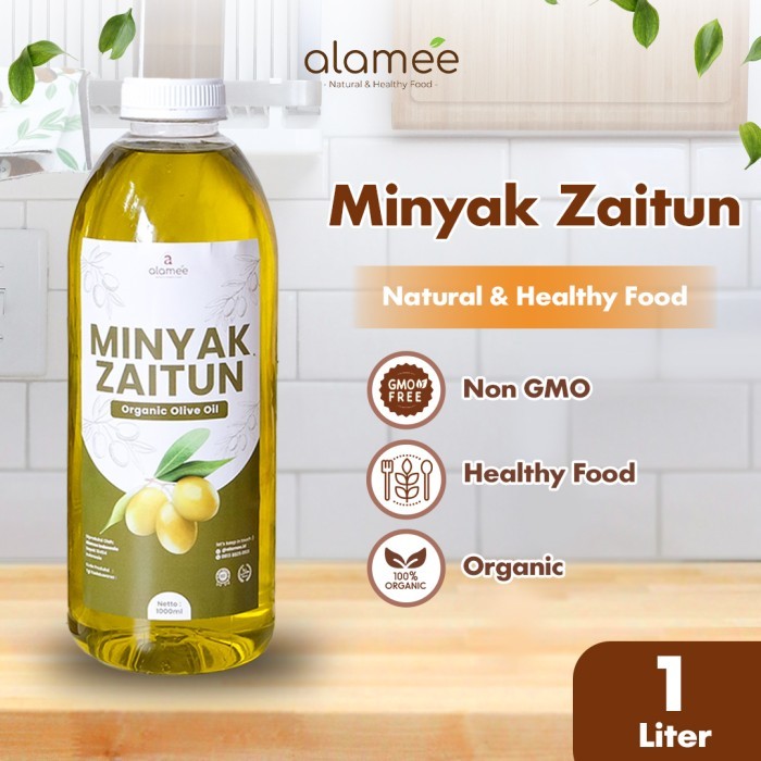 

Minyak Zaitun Murni 1 Liter Untuk Diminum Olive Oil Extra Virgin Organic Organik Masak EVOO 1000ml