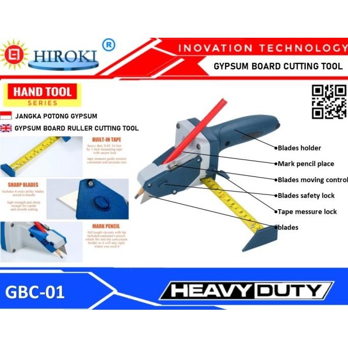 

Multi Pisau Cutter Gypsum Board Cutting tool Jangka Potong Pelubang