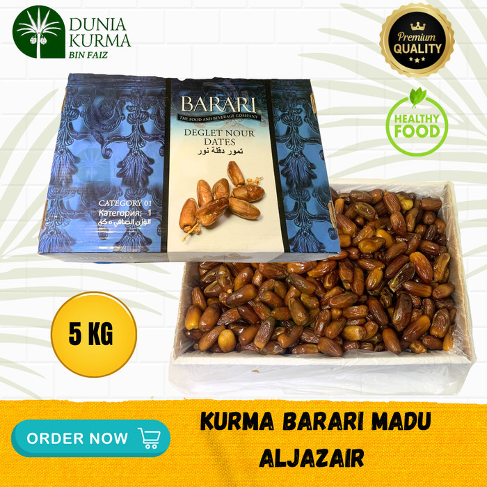 

Kurma Barari Deglet Nour Processed (Madu) 5 Kg Algeria