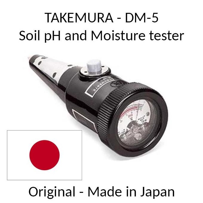 TAKEMURA DM 5/DM5/DM-5 SOIL PH & MOISTURE METER / TESTER PH TANAH ORIGINAL DAN TERPERCAYA