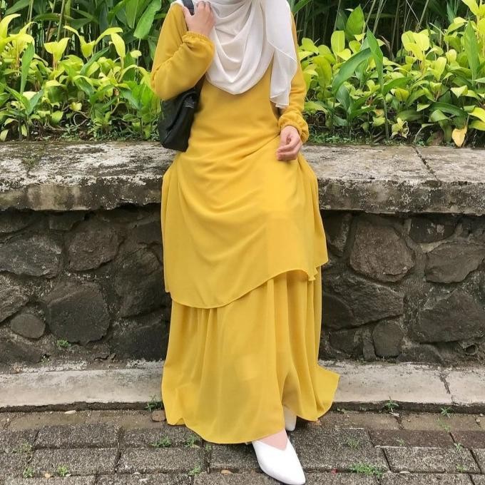 (Jumbo 120) Gamis Ceruty Part 1 Gamis Polos Gamis Malaysia Baju Kurung Promo
