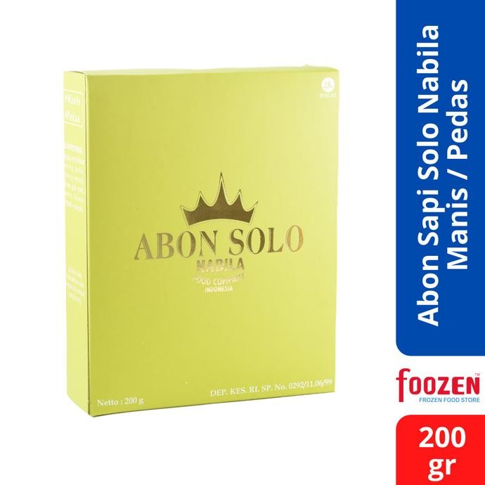 

ABON SOLO NABILA (MANIS/PEDAS) 200 Gram - Daging Sapi Halal DS76