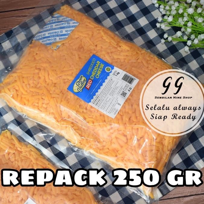 

PROMO / GREEN VALLEY 250 Gram SHREDDED RED CHEDDAR Cheese Green Valley Keju NON COD