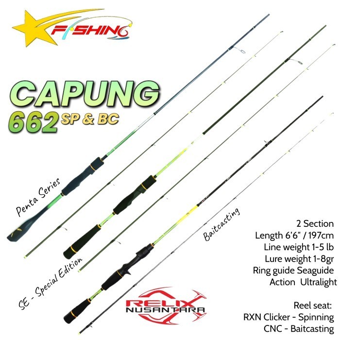 Joran Casting CAPUNG 662SP & 662BC 1-5lb by relix nusantara
