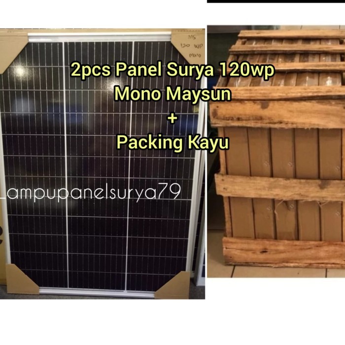 2Pcs Panel Surya 120WP Mono Solar Cell 120wp mono Maysun