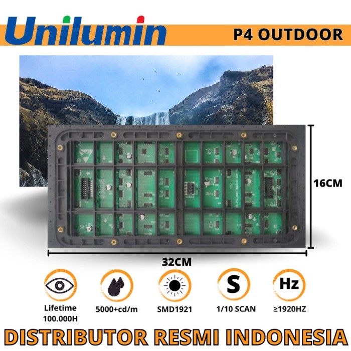 Modul Panel LED Videotron P4 P5 P8 Outdoor lamp By Unilumin - Original