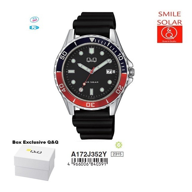 Jam Tangan Arloji Kulit Pria Cowo Original Q&Q Qnq Qq A172 A172J Murah #Gratisongkir #Sale #Discount