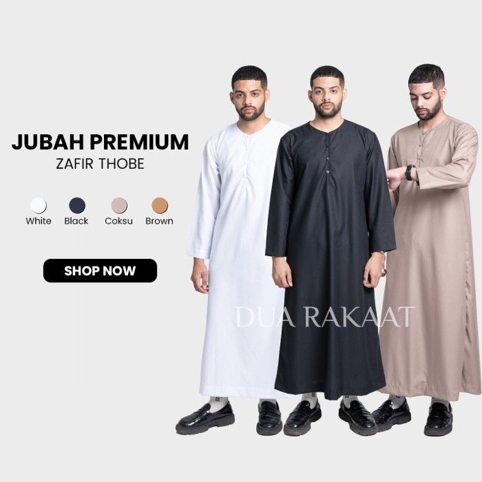 ZAFIR THOBES Gamis Sultan Jubah Abaya Thobe Pria Muslim Lebaran Viral Bahan Katun Premium New
