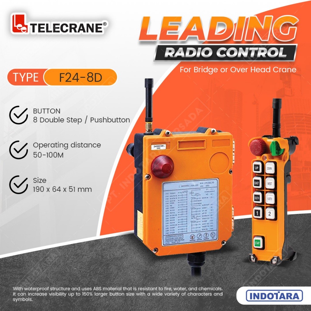 Telecrane Remote Controller F24 8D Double Speed